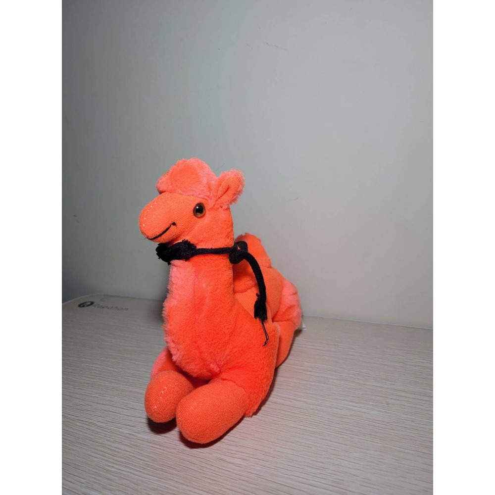 Camel Bright Red/Orange Zoo animal soft Plushie